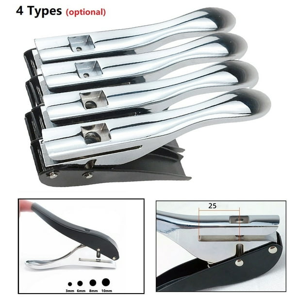 Hole Punch 1/8 Inch, Heavy Duty Hole Punch, Paper Card Portable Handheld  Long, 2 Inch Reach Deep (3Mm) 