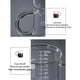 thumbnail image 3 of Bewildely Taza de café transparente, 2 uds., tazas de vidrio para té de la leche, contenedor de comida para el desayuno, vaso grueso para sopa, Cocina y Comedor, 3 of 6