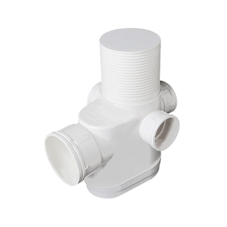 DOMELAY Drain Pipe Connector Coupling Leakproof PVC Adapter Sink Hotel Bathroom White 75x50mm