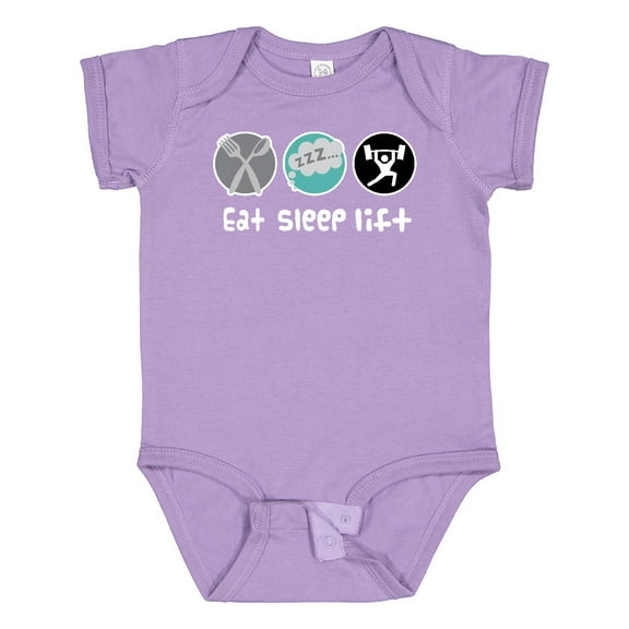 Inktastic Weightlifting Eat Sleep Lift Sports Boys Baby Bodysuit