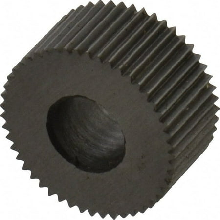

Made in USA 5/16 Diam 70° Tooth Angle 50 TPI Standard (Shape) Form Type HSS Straight Knurl Wheel 5/32 Face Width 1/8 Hole Circular Pitch Bright Finish Series BP