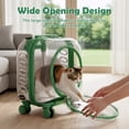 thumbnail image 4 of Plenkra Rolling Pet Carrier with Telescopic Handle & Shoulder Strap – Ventilated Travel Trolley with Quiet Wheels for Small Cats & Dogs, Outdoor Adventures & Camping, 4 of 9