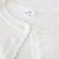 thumbnail image 6 of GYRATEDREAM Girls Long Sleeve Bolero Cardigan Kids Button Closure Knitted Shrug Cropped Sweaters Tops for 3-4Y White, 6 of 10