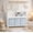 White+Blue, variant on Kids Bookshelf with Open Storage, 3-Tier Front-Facing Children's Bookcase with Bottom Toy Compartment, Wooden Book Display Shelf for Toddlers, Nursery, Playroom & Bedroom, White