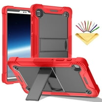 Dteck Galaxy Tab A7 Lite Case 8.7 inch 2021 (SM-T220/SMT225), Heavy Duty Rugged Shockproof Case with Kickstand for Samsung Galaxy Tab A7 Lite 2021 Tablet, Red