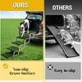 thumbnail image 4 of Extra Wide Dog Stairs for Car, Portable Folding Dog Steps for Large Dogs with Non-Slip Grass Rug for Cars, SUV, Trucks, Lightweight Pet Ramps Supports Up to 200 lb, 5 Steps, 4 of 7