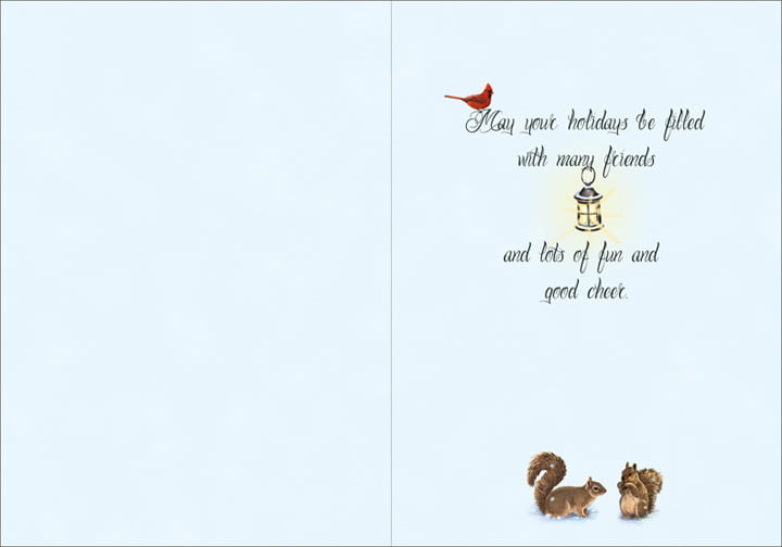 LPG Greetings Woodland Snowman and Friends Box of 16 Liz Goodrick Dillon  Nature Christmas Cards