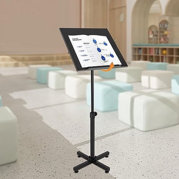 Lectern Podium Stand Height Adjustable Laptop Table Portable Presentation Standing for Classroom, Office, Church, Tilting Desktop, Dance Studios, Study Rooms, Kitchens