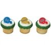 Football Helmet Cupcake Rings 12ct
