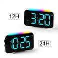thumbnail image 4 of Reloj Digital LED Pantalla RGB Reloj Despertador con Iluminación Ambiental Lámpara Pantalla de Tiempo LED Electrónica Reloj de Escritorio-B, 4 of 5