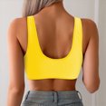 thumbnail image 7 of HCNTES String Bikini Tops for Women Bathing Suit Swim Tops Sexy Triangle Bikini Top(S,a8-Yellow), 7 of 7
