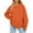 Orange, variant on Women's Fashion Solid Color Casual Long Sleeve Hoodie for Everyday Comfort and Versatile Wear with Modern Design,White,S
