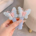 thumbnail image 4 of HHBEAUTY Telephone Wire Hair Bands For Girls, Blue Spiral Butterfly Hair Ties, Butterfly and Flower Designs Telephone Wire Hair Bands, Spiral Hair Ties Phone Cord, 4 of 9