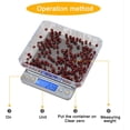 thumbnail image 4 of Báscula de cocina digital con carga USB, báscula doméstica digital de alta precisión de 3 kg/0,1 g, utilizada para hornear ingredientes, joyas, sellos y café, báscula para alimentos con superficie de, 4 of 7
