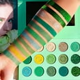 Green Eyeshadow Palette 15 Shades Highly Pigmented, Afflano Matte