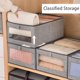 thumbnail image 4 of Juego de 3 cajas de almacenamiento de ropa, organizador de armario, organizador de ropa de tela, cajas de almacenamiento con ventana transparente, 4 of 4