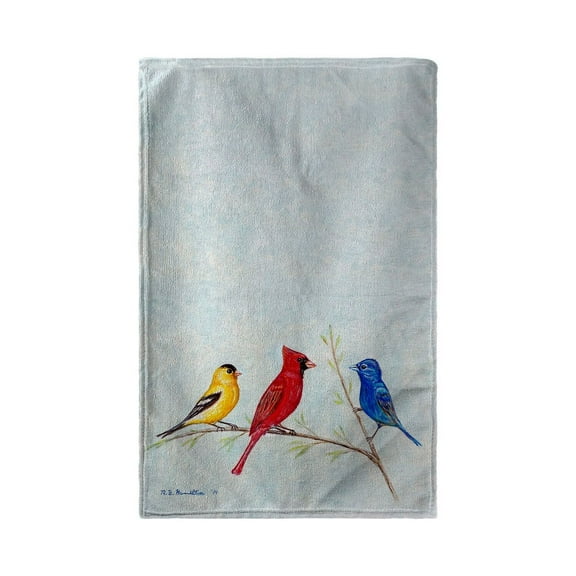 Betsy Drake BT298 30 x 50 in. Three Birds Beach Towel