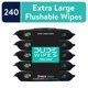 thumbnail image 1 of Toallitas húmedas DUDE Wipes, toallitas húmedas XL para uso doméstico, menta fría, 48 unidades, paquete de 5, 1 of 3