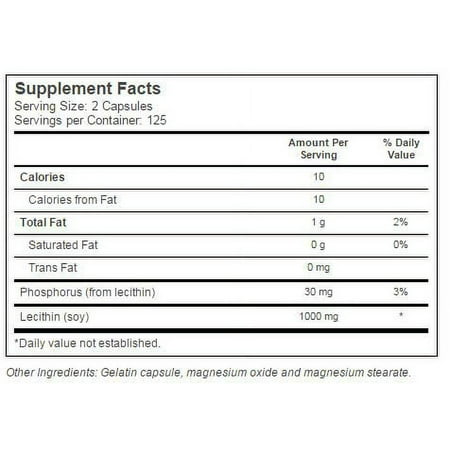 Solaray Lecithin 250 Capsules