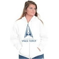 thumbnail image 3 of US Space Force Classic Military Logo Zip Up Hoodie Men's Women's Brisco Brands M, 3 of 6