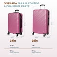 thumbnail image 3 of Set 2 Maletas Sun Coast Dubai Oro Rosa 24" y 28" con Ruedas 360° Resistentes, 3 of 7