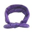 thumbnail image 1 of TIEVOSA Kids Girls Rabbit Bow Ear Hairband Headband Turban Knot Head Wraps(Purple), 1 of 1