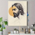 thumbnail image 4 of Qisvanset Framed Canvas Wall Art 12x16 Inch Jesus Ascension Boho Minimalist Line Wall Art, 4 of 5