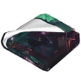 thumbnail image 2 of Salouo Red And Green Carnation Print Bed Blankets,Flannel Blanket Comfortable Air Conditioning Blanket Lightweight Blanket for Sofa Bed Travel & Couch -60"x50", 2 of 8