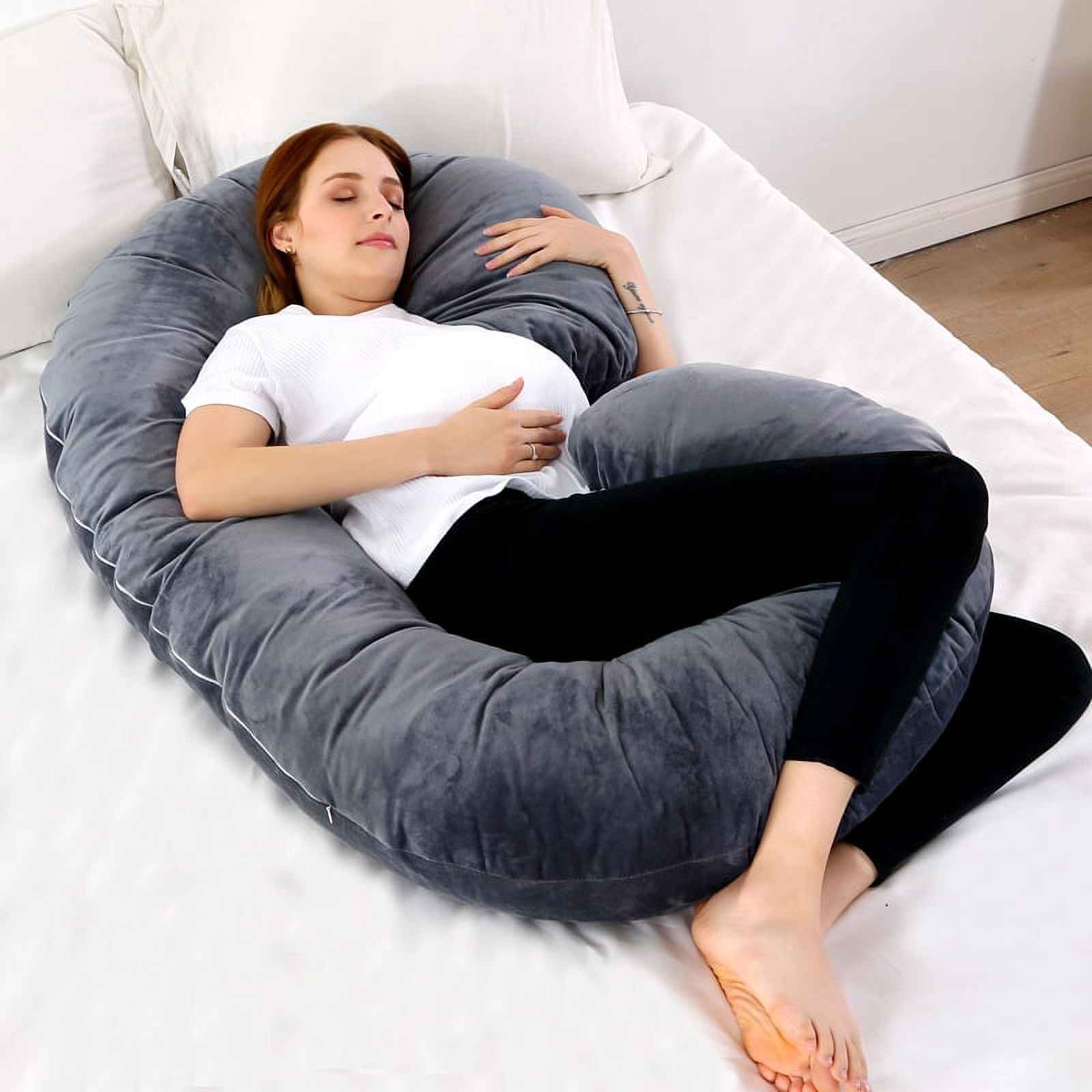 Restorology, Pregnancy Pillow - 60 Inch, C-Shaped Maternity Pillows for  Sleeping - Full Body Pillow for Pregnant Women - Reduces Hip, Back Pain for
