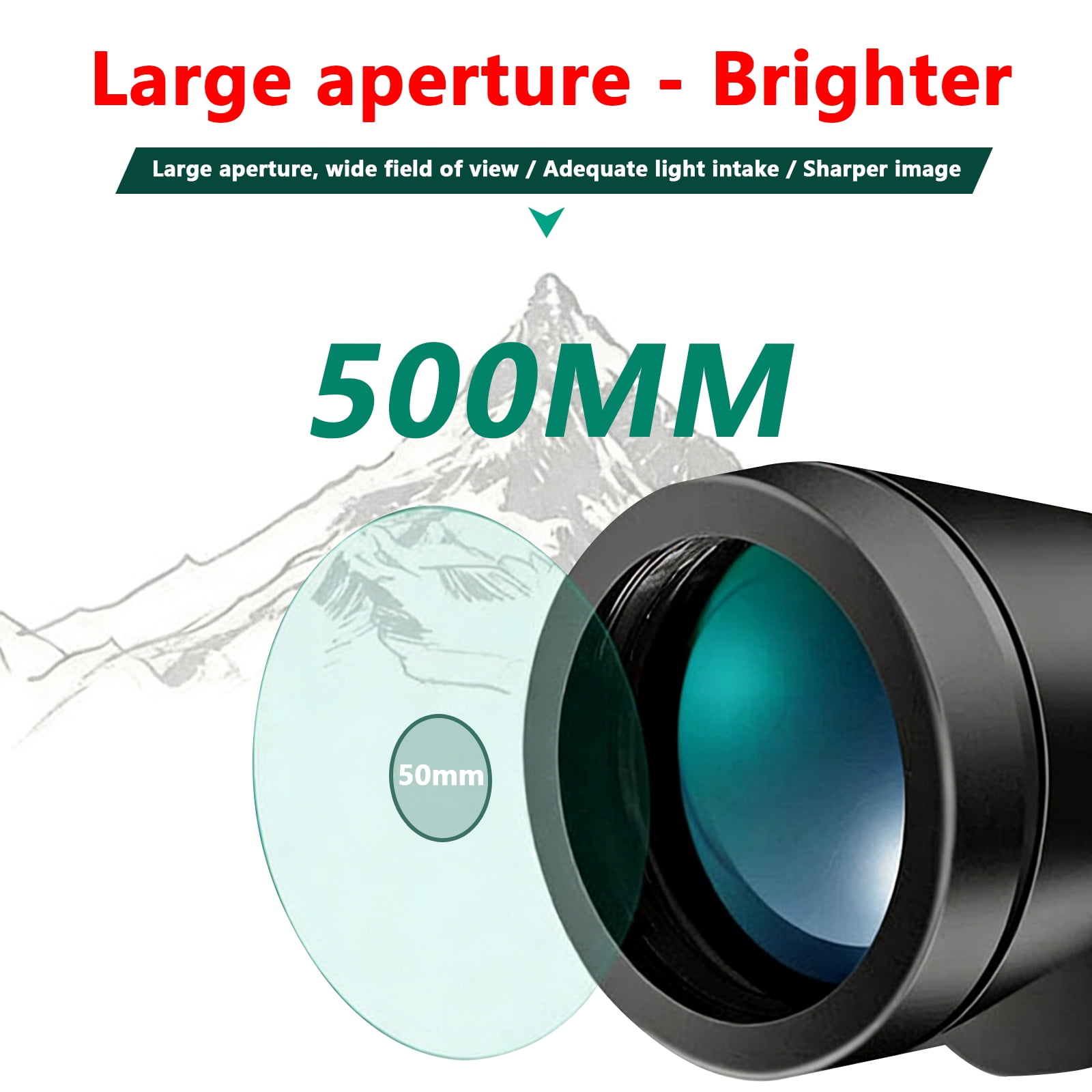 20x50 High Power Binoculars with Focus Adjustment &Lens Protection for Long-Distance Viewing,High-Definition,Waterproof Compact,Linked to Mobile Phones,Outdoor Travel,Christmas Birthday Gifts for Men