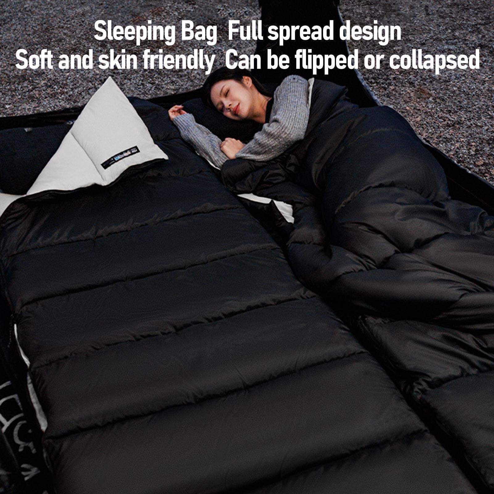 YAHHU Sleeping Bag for Adults Rectangular Envelope Portable Down Cotton Camping Gear for Spring Autumn Backpacking 86 x 31 inches / 218 x 78 cm