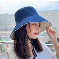thumbnail image 1 of Sombrero de cubo plegable de doble cara para mujer y niña, visera de pescador, ala ancha Anti-UV, protector solar, Verano Fivean unisex, 1 of 2