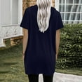 thumbnail image 7 of Posijego Women's Short Sleeve Hoodie Tops Summer Casual Tunic Top Hooded Pullover Shirts with Pockets, 7 of 7