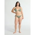 thumbnail image 2 of Time and Tru Women's and Women’s Plus Ottoman Rib Triangle Bikini Top, Sizes XS- 2X, 2 of 6