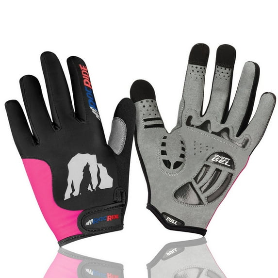 RocRide Full Finger Gel Padded Cycling Gloves for Road or Mountain Biking
