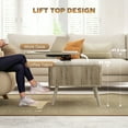 thumbnail image 4 of HOMCOM Lift Top Coffee Table, Center Table with Hidden Compartments, Oak, 4 of 10