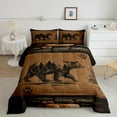 thumbnail image 2 of jejeloiu Wild Animal Bear Bedding Comforter Set,Jungle Wildlife Twin Comforter Sets,Rustic Pine Tree Bedding Set For Men Women,Ultra Soft Home Decor Reversible,2 Pieces, 2 of 8
