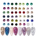 thumbnail image 5 of Taladro para uñas con diamantes de imitación de cristal, redondos y planos, accesorios de joyería para bricolaje, 5 of 5