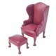 thumbnail image 3 of 1:12 escala muñeca casa PU cuero sillón sofá silla DIY Decoración Sofá individual rojo Zulema Sofá de la casa de muñecas, 3 of 7