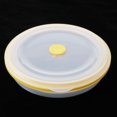 thumbnail image 1 of Recipientes redondos plegables de silicona para almacenamiento de alimentos, fiambrera plegable Bento Box sin BPA para acampar, senderismo, mochileros 900ml Macarena Tazones de camping plegables, 1 of 8
