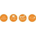 thumbnail image 2 of Darling Souvenir DIY 190 Pcs Graduation Theme Stickers for&nbsp;chocolate&nbsp;Candy Labels-Orange, 2 of 2