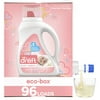 Dreft Eco-box Stage 1: Newborn HE, 96 Loads Liquid Laundry Baby Detergent, 105 Fl Oz