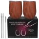 thumbnail image 2 of Juego de 2 vasos de vino de acero inoxidable CHILLOUT LIFE 12 oz con tapa y pajitas Patrón de madera, 2 of 6