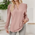 thumbnail image 2 of Women Blouses Cute Summer Sexy Long Shirts for Women Active Wear Top Set Long Sleeve Tops for Loose Fit Sleeve Chiffon Blouse Laye Shirts Petite Tops Cute Clothes Summer Girl Pink M, 2 of 6