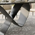 thumbnail image 5 of POVISON-71"Modern Black Dining Table for 6, Matte Sintered Stone Table, Butterfly Shape Carbon Steel Legs, 5 of 8