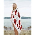 thumbnail image 2 of Ladybug Beach Towels Oversized Super Absorbent, Cartoon Red Black Dots Animals Modern Simple Lightweight Bath Towel Quick Dry Sets For Bathroom/Pool/Rv Camping/Beach Play/Gym Room/Picnic 30"x60", 2 of 8