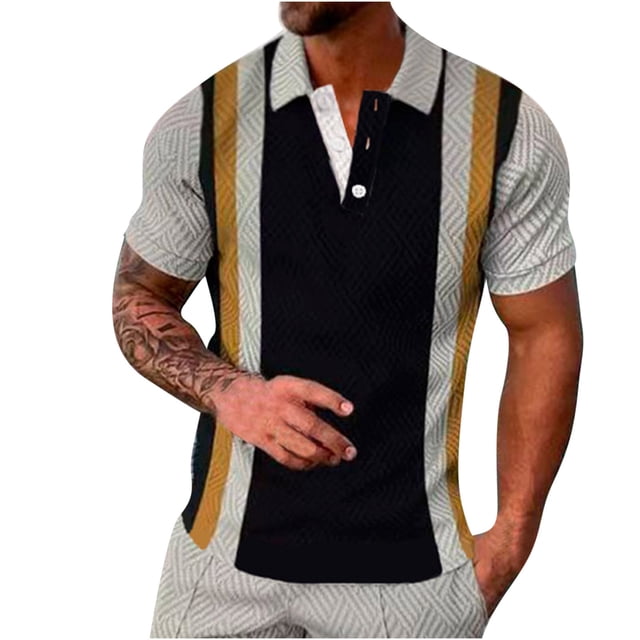 Chemises pour Hommes Tenues Courtes d'Été Mode Chemise Décontractée Manches Courtes Col Rabattu Blouse & Chemise