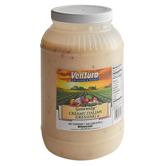 Ventura Gourmandise 1 Gallon Crème Vinaigrette Italienne - 4/cas