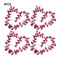thumbnail image 4 of Yuarrent 4 pack/lote Cadena de flores de cerezo artificiales de bajo mantenimiento interior o exterior de larga duración Decoración del hogar Rosa roja 135 cabeza, 4 of 6