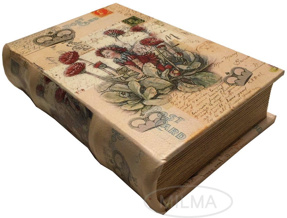 Fairy Book Box Decorative Book Box Leather & Wood Kids Secret Book Girl's Jewelry Box Fairy Keepsake